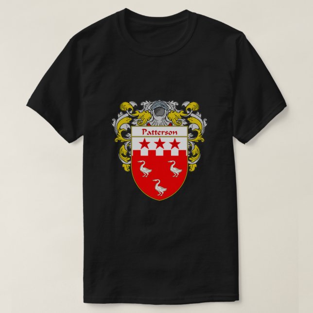 Camiseta Patterson Casaco de Braços Patterson Family Crest (Frente do Design)