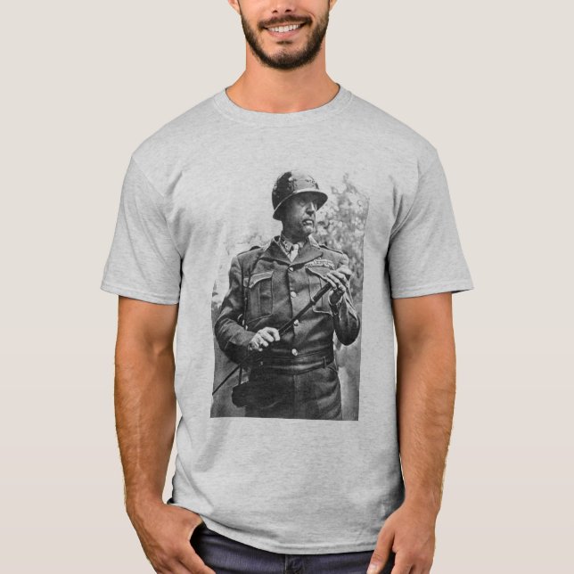 Camiseta Patton e citações - cinza (Frente)