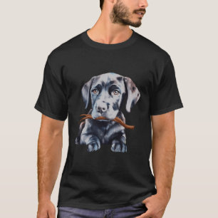 Camiseta Pau de Busca do Labrador Preto - Pet Lover Puppy D