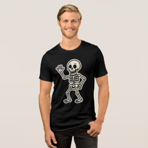 Camiseta Pau de esqueleto de dança engraçado - Halloween bo