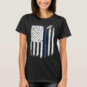 Camiseta Pau de Hóquei na Bandeira Americano como Strik