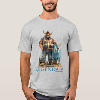 Camiseta Paul Bunyan Babe a lendária Lumberjack do Ox Azul