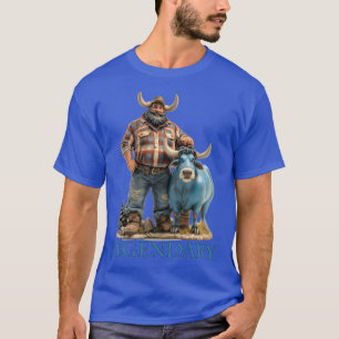 Camiseta Paul Bunyan Bebê o Boi Azul Lendário Americano Fo