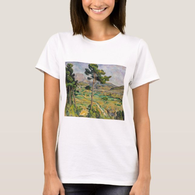Camiseta Paul Cezanne - Mont Sainte-Victoire e Viaduto (Frente)
