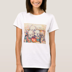 Camiseta Paul Cezanne - Os Três Crânios Aquarela