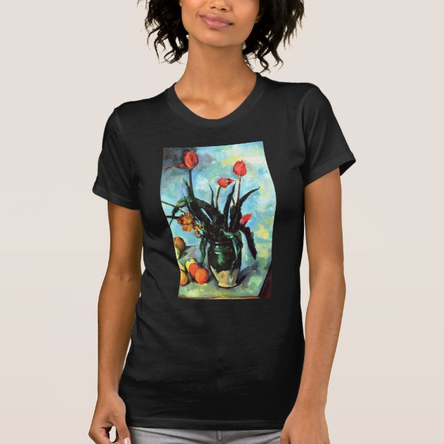 Camiseta Paul Cezanne - vaso das tulipas (Frente)