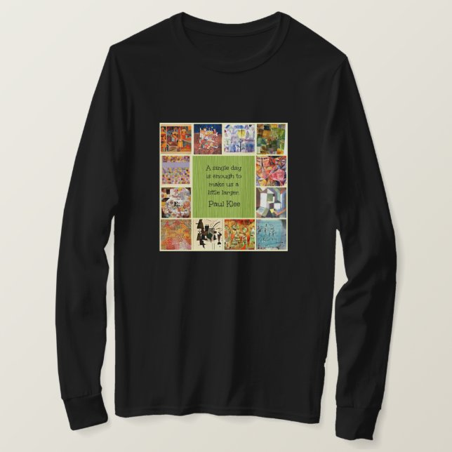 Camiseta Paul Klee - Colagem e citação, (Frente do Design)