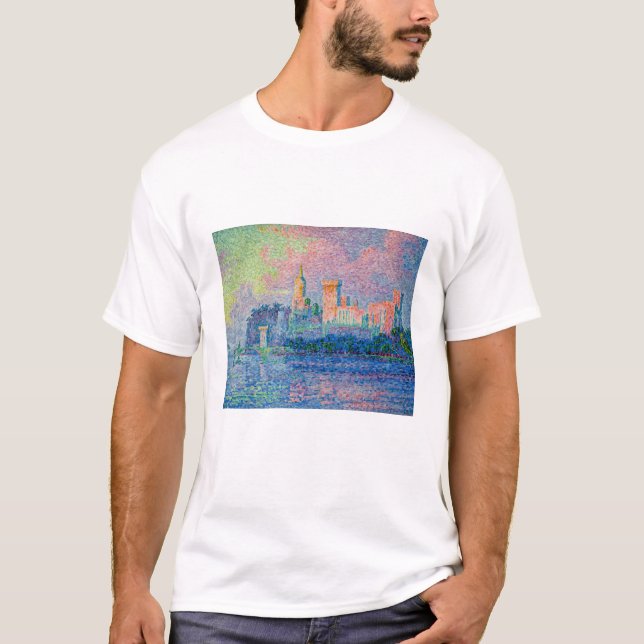 Camiseta Paul Signac - O Palácio Papal, Avignon (Frente)