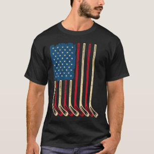 Camiseta Paus de Hockey com Bandeira dos EUA Patriótico Jov