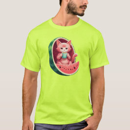 Camiseta Pausa para Café do Gato Melancia