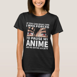 Camiseta Pausar Meu Anime E Reentrar A Sociedade Otaku Anim