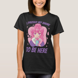 Camiseta Pausei meu anime para estar aqui, bonitinha, anima