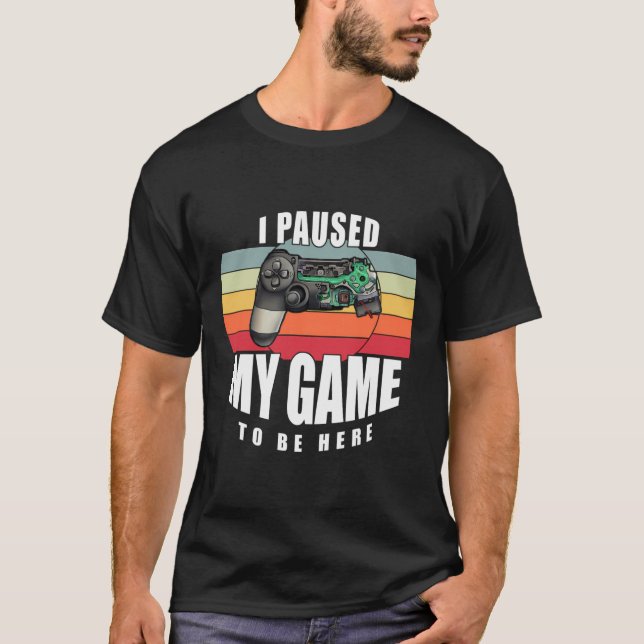 Camiseta Pausei Meu Jogador De Retro Jogo (Frente)