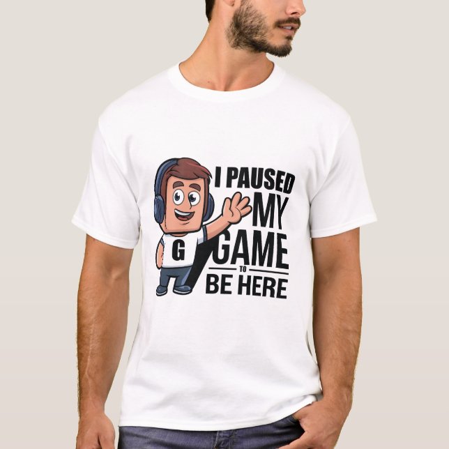 Camiseta Pausei Meu Jogo (Frente)