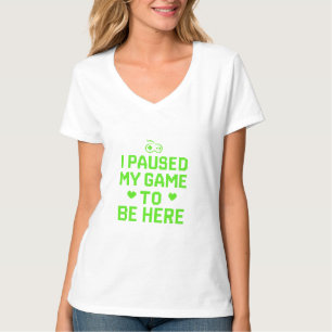 Camiseta Pausei Meu Jogo Arte Neon Pixel