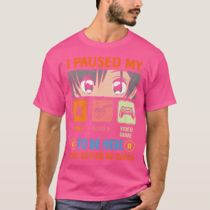 Camiseta Pausei Meu Jogo De Vídeo De Anime Ramen Para Estar