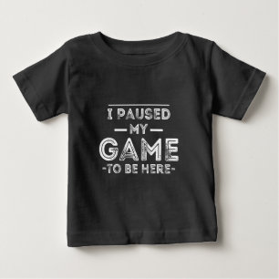 Camiseta Pausei meu jogo para estar aqui diversão sarcástic