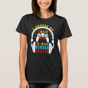 Camiseta Pauso meu jogo de vídeo para arrasar no retorno às