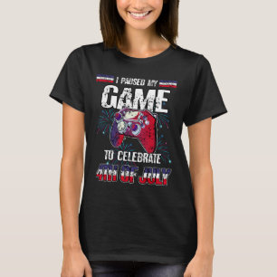 Camiseta Pausou Meu Jogo Para Comemorar O Vídeo Engraçado D