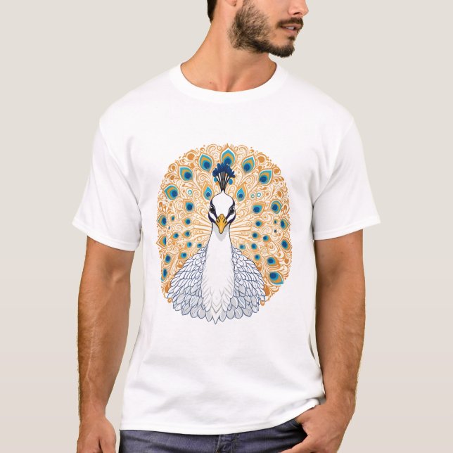 Camiseta Pavão Branco (Frente)