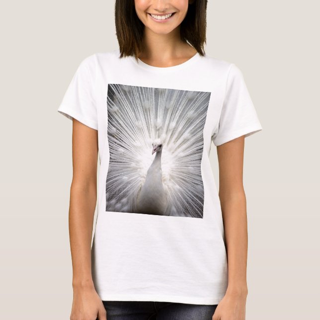 Camiseta Pavão branco bonito (Frente)