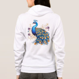 Camiseta Pavão Com Flores Roxas
