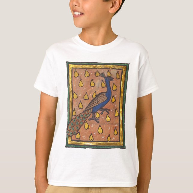 Camiseta Pavão do Bestiário Medieval c. 1270 (Frente)
