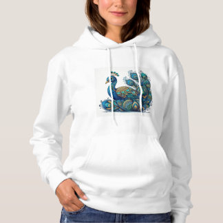 Camiseta pavão na arte mandala