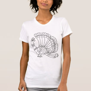 Camiseta Pavão Ornamental Doodle