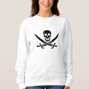 Camiseta Pavilha de Sinalizador Pirata com Espadas Cruzadas