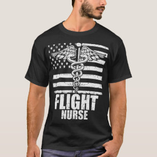 Camiseta Pavilhão Americano de Enfermeira de Voo