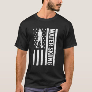 Camiseta Pavilhão Americano Esqui d'água EUA Homens Wat