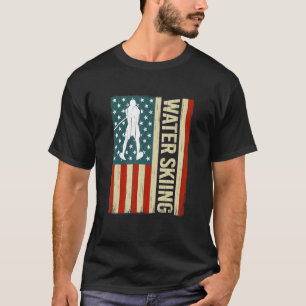 Camiseta Pavilhão Americano Esqui d'água EUA Homens Wat