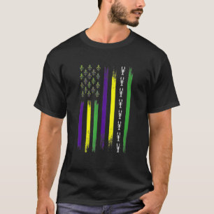 Camiseta Pavilhão americano Funny Mardi Gras Carniva