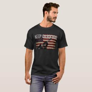 Camiseta PAVILHÃO AMERICANO legal MANTÉM-SE EM ROCKIN