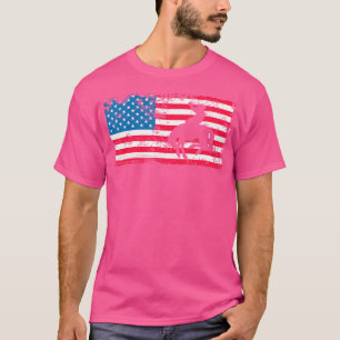 Camiseta Pavilhão Americano Rodeo Bronc Horse Andando Cowbo