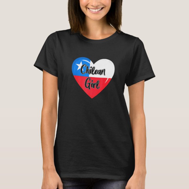 Camiseta Pavilhão Chile Para Mulheres Chilenas (Frente)