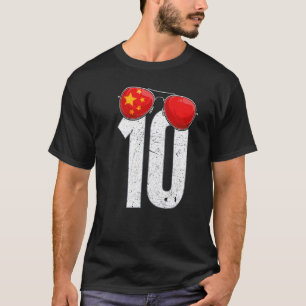 Camiseta Pavilhão chinês número 10 do jogador de futebol ch