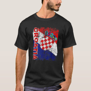 Camiseta PAVILHÃO CROÁCIA Vintage Croácia Flag CROÁCIA
