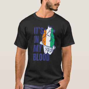 Camiseta Pavilhão da Costa do Marfim Veias de sangue africa