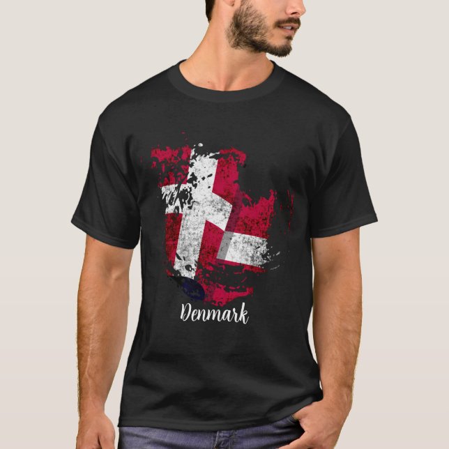 Camiseta pavilhão da Dinamarca (Frente)