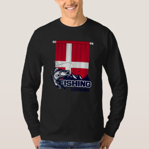 Camiseta Pavilhão Da Dinamarca Que Pesca Na Dinamarca