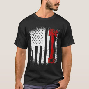 Camiseta Pavilhão De Bandeira Mecânico Dos Eua Para Qualque