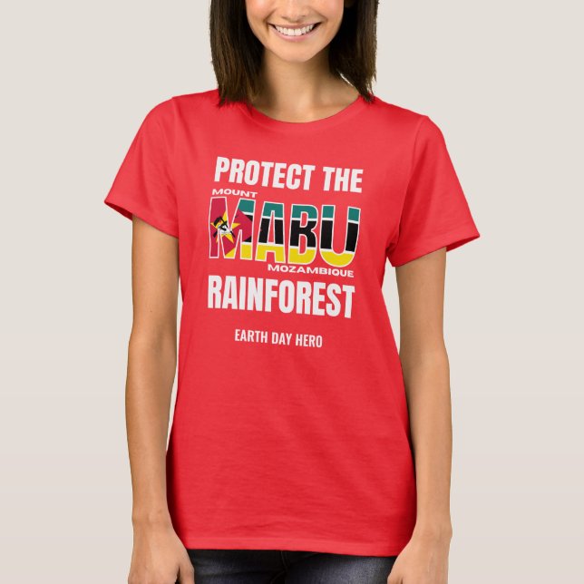 Camiseta Pavilhão de proteção MONT MABU RAINFOREST Moçambiq (Frente)