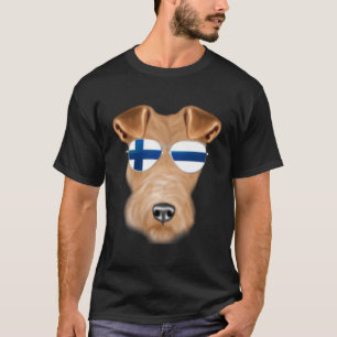 Camiseta Pavilhão Finlandês Fox Terrier Dog Finlândia Pocke