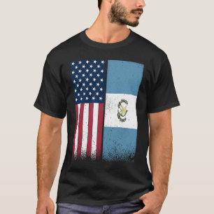Camiseta Pavilhão guatemalteco EUA e Guatemala sinaliza org