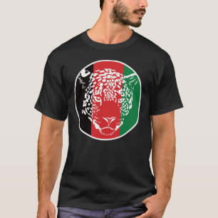 Camiseta Pavilhão Nacional Afegão de Leopardo