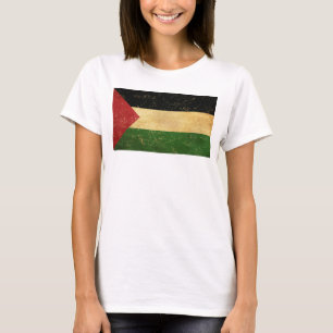 Camiseta Pavilhão palestino, Vintage, branco feminino