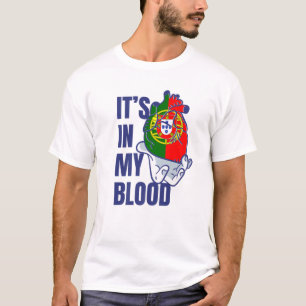 Camiseta Pavilhão português do coração Veias do sangue Port