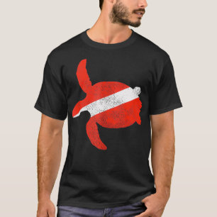 Camiseta Pavilhas De Mergulho De Tartaruga Marítima Scuba